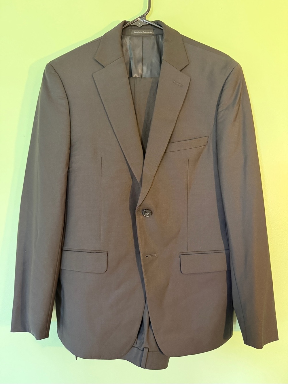 Calvin Klein Men's Black Two-Button Suit Jacket